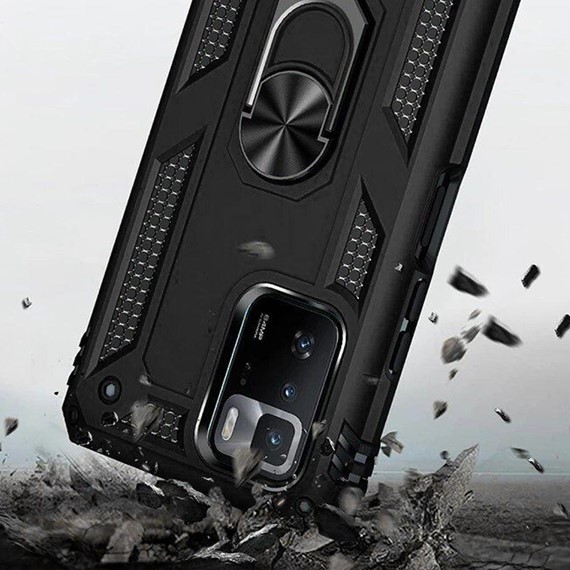 CaseUp Xiaomi Poco X3 GT Kılıf Magnetic Ring Holder Siyah 3